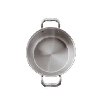 Paderno Series 15600 3-Ply Copper Sauce Pot - 6 5/8 qts - D: 9 1/2" H: 5 1/2"