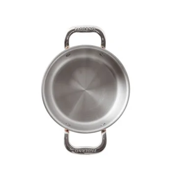 Paderno Series 15600 3-Ply Copper Casserole Pot/Rondeau - 5 7/8 qts - D: 11" H: 3 1/2"