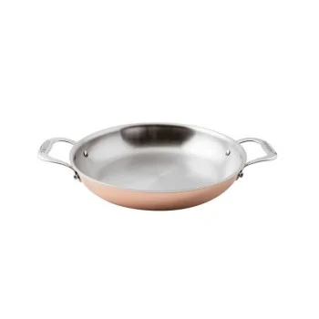 Paderno Series 15600 3-Ply Copper French Omelet Pan - 1 3/8 qts - D: 7 7/8" H: 1 3/4"
