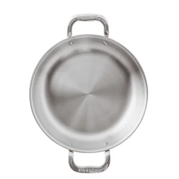 Paderno Series 15600 3-Ply Copper French Omelet Pan - 1 3/8 qts - D: 7 7/8" H: 1 3/4"