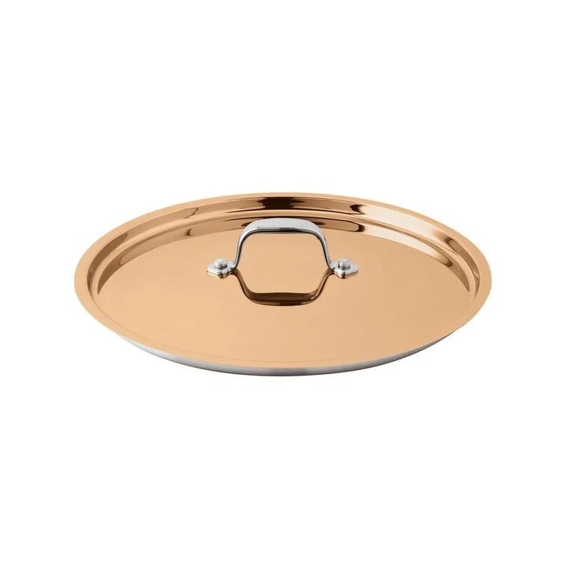 Paderno Series 15600 3-Ply Copper Cover/Lid - D: 9 1/2"