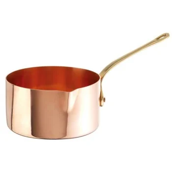 Paderno Series 15400 Sugar Saucepan Copper - 3 3/8 qts - D: 8" H: 4 1/8"