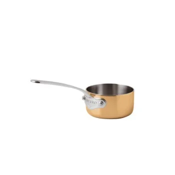 Paderno 3-Ply Series 15600 Copper Mini Saucean - 10 1/4 oz - D: 3 1/2" H: 1 7/8"H: 10 1/2"
