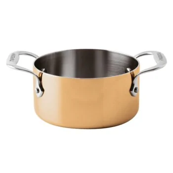 Paderno 3-Ply Series 15600 Copper Mini Rondeau - 20 1/4 oz - D: 4 3/4" H: 2 3/8"