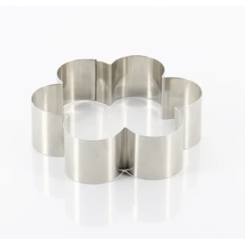 Stainless Steel Flower Shaped Pastry Cake Viennoiserie Ring- 120 mm diameter x 35 mm height