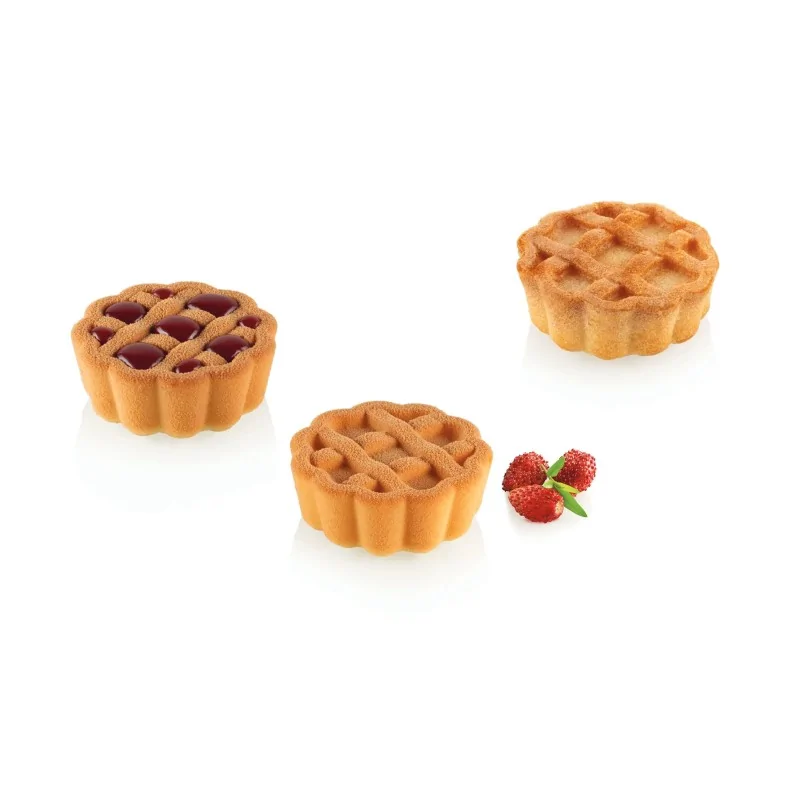 Silikomart Professional Crostata XS 20 Mini Tea Cakes Pastry Mold - ø 44 mm x h 17 mm - 20 ml Silikomart Professional Crostata XS 20 Mini Tea Cakes Pastry Mold - ø 44 mm x h 17 mm - 20 ml