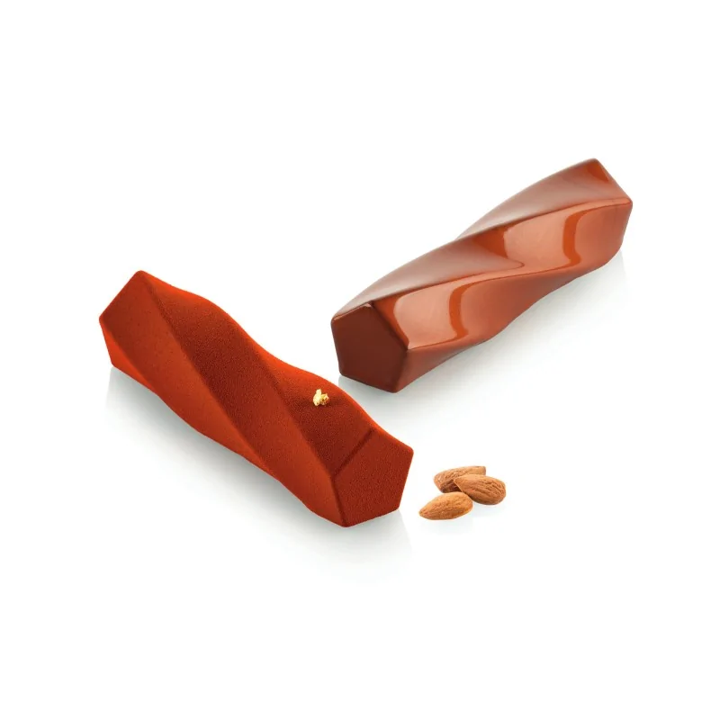 Silikomart Professional Twist 90 Pastry Mold - 130 mm x 33 mm x h 30 mm - 90 ml Silikomart Professional Twist 90 Pastry Mold - 130 mm x 33 mm x h 30 mm - 90 ml