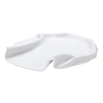 Handcrafted Fine Porcelain Flat Plate 21 cm - Without Glaze - Set of 6