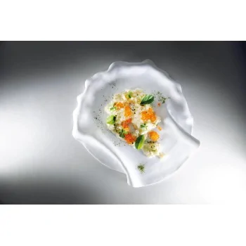 Handcrafted Fine Porcelain Flat Plate 21 cm - Without Glaze - Set of 6