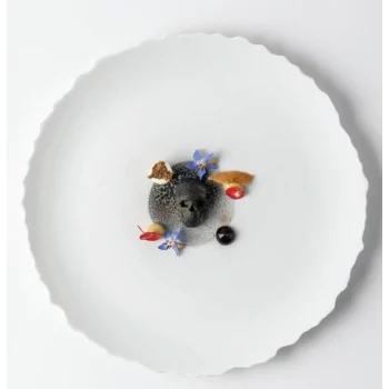 Handcrafted Fine Porcelain Flate Plate 15 cm - Set of 6