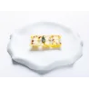 Handcrafted Fine Porcelain Flat Plate With Flap 21 cm - With Glaze - Set of 6