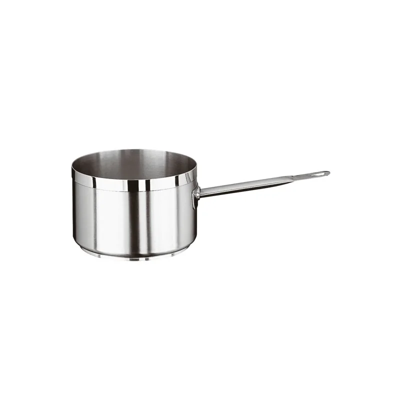 Paderno Grand Gourmet Stainless Steel Sauce Pan - 4 1/4 qts - D: 7 7/8" H: 5 1/8"