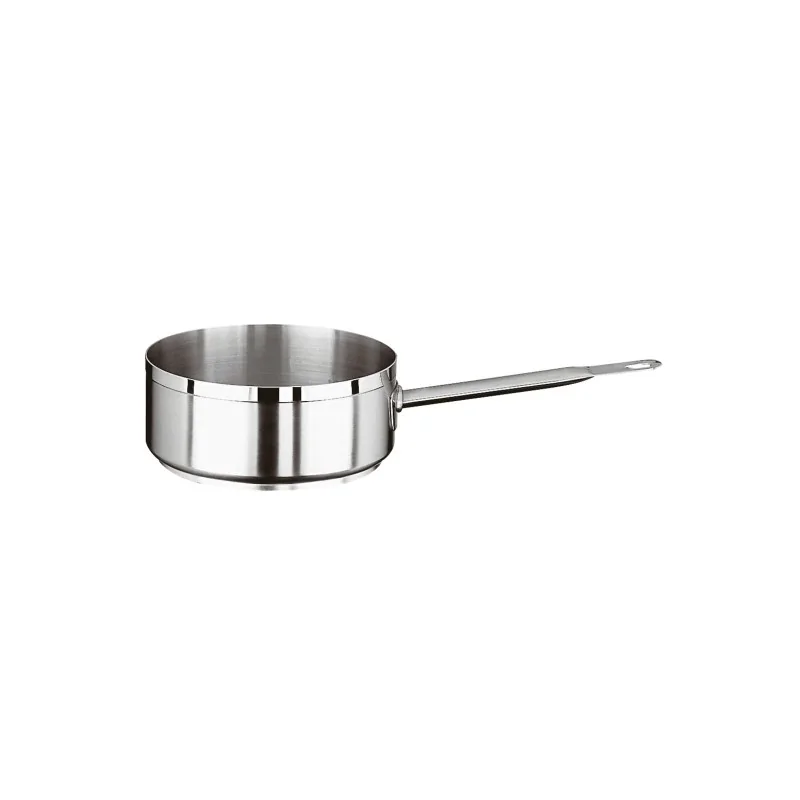 Paderno Grand Gourmet Stainless Steel Saute Pan - 1 3/8 qts - D: 6 1/4" H: 2 1/2"