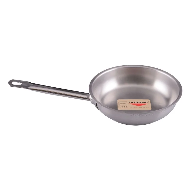 Paderno Grand Gourmet Stainless Steel Frying Pan - D: 12 1/2" H: 2 3/8"