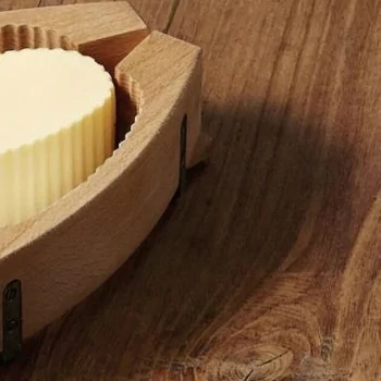 Wood Fluted Butter Mould Oval - 2 7/8 oz - 4 3/4" x 2 1/2" x 1 5/8"