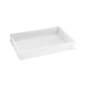 Polyethylene Stackable Pizza Dough Container - 14 4/5 qts - 23 5/8" x 15 3/4" x 2 3/4"