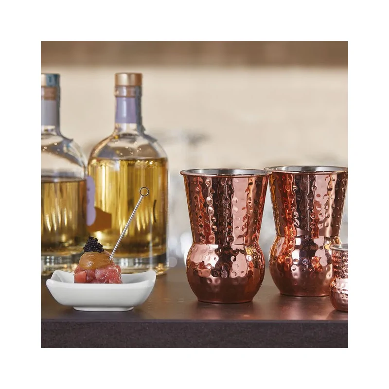 Mini Julep Mug Copper Set of 4 - 2 oz - D: 1 3/4" H: 2 1/8"