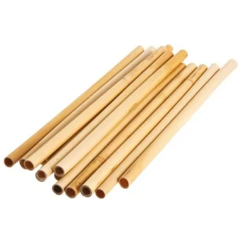 Straws Bamboo Pack of 150 - D: 1/4" Length: 10"