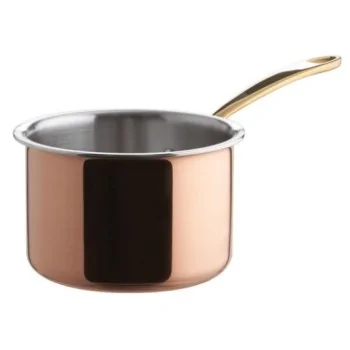 Paderno Mini Sauce Pot Copper - 56 oz - D: 6 3/8" H: 3 1/8"