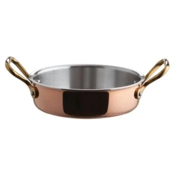Paderno Mini Rondeau Copper - 8 oz - D: 4" H: 1 1/4"