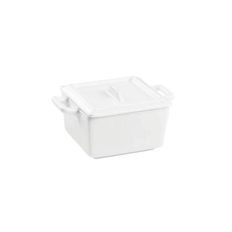 Mini Square Casserole with Lid - 2 1/2 oz - 3¾” x 3¾" x 1¾”