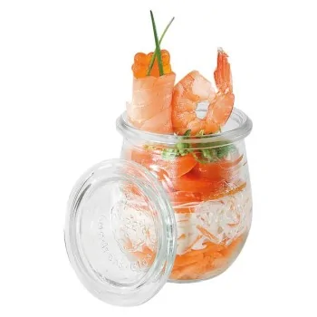 Mini Jar with Lid 12/bx - 7 1/2 oz - D: 2 3/4" H: 3 1/8"