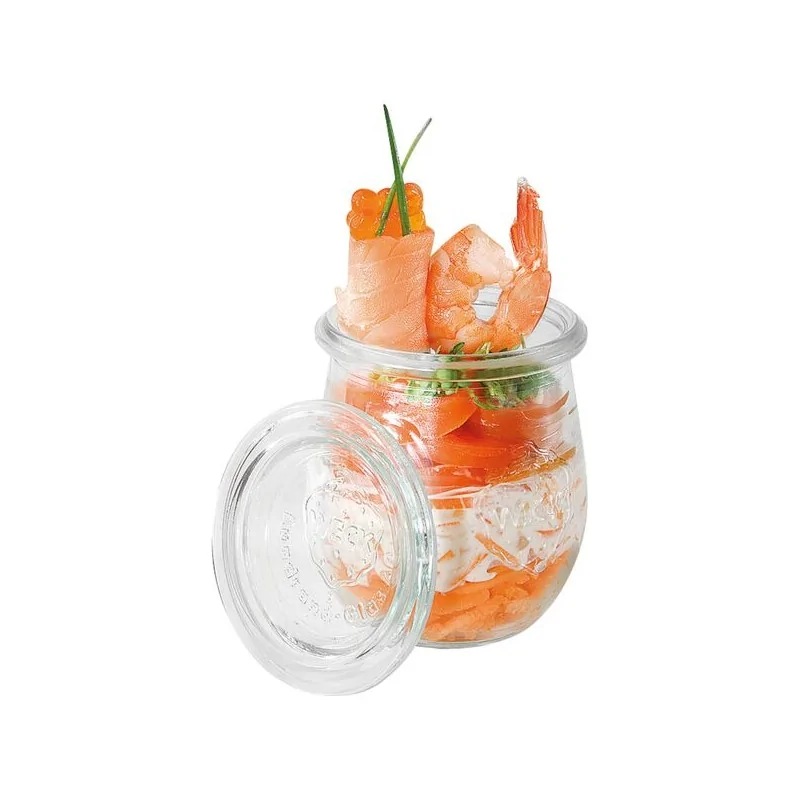 Mini Jar with Lid 12/bx - 7 1/2 oz - D: 2 3/4" H: 3 1/8"