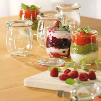 Mini Jar with Lid 12/bx - 7 1/2 oz - D: 2 3/4" H: 3 1/8"
