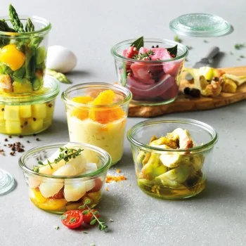 Mini Jar with Lid 12 pcs - 4 3/4 oz - D: 2 3/8" H: 2 3/4"