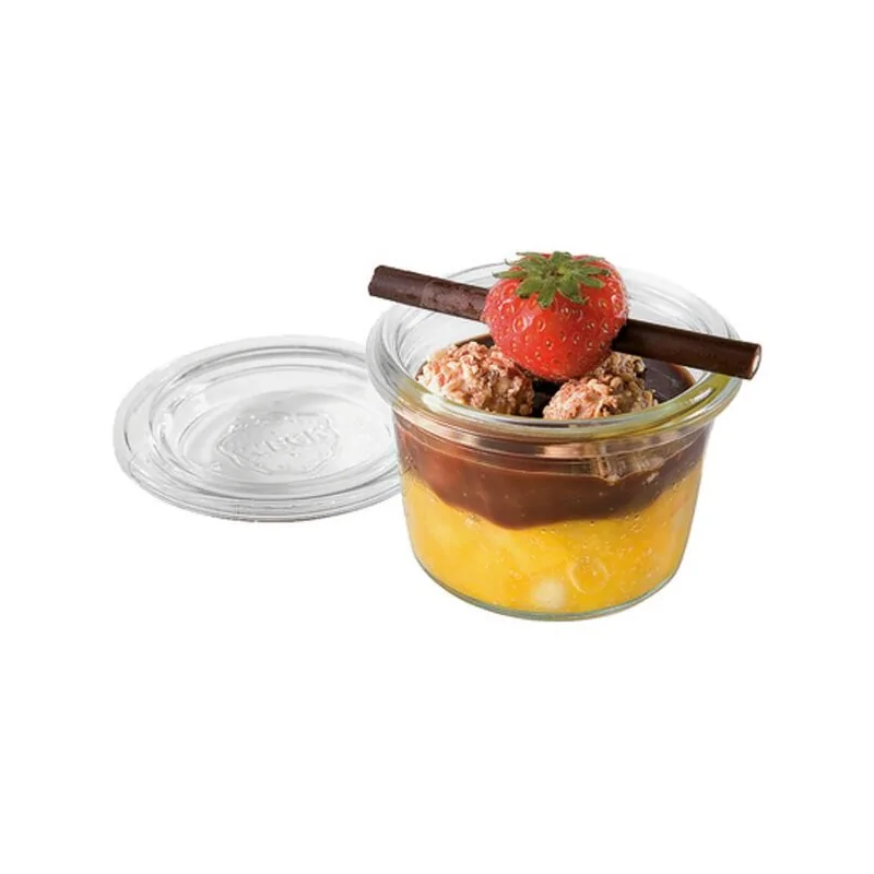 Mini Jar with Lid 12 pcs - 2 3/4 oz - D: 2 3/8" H: 2 1/8"