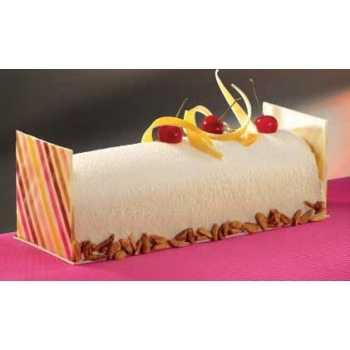 Matfer Bourgeat PVC Thermoformed Log Cake Mold 22 1/2" - Semi Circular Shape - Box of 10 - 2 Logs per mold