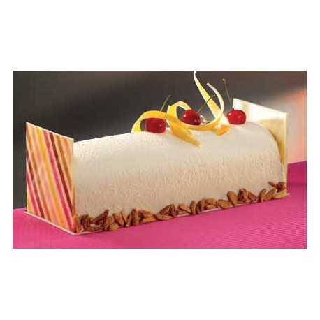 Matfer Bourgeat PVC Thermoformed Log Cake Mold 22 1/2" - Semi Circular Shape - Box of 10 - 2 Logs per mold