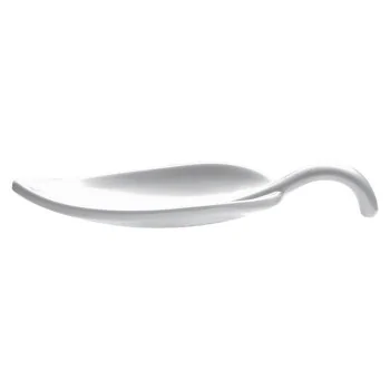 Leaf Appetizer Spoon White
