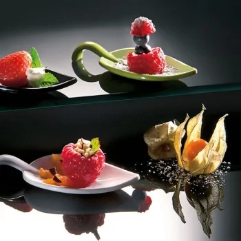 Leaf Appetizer Spoon Green