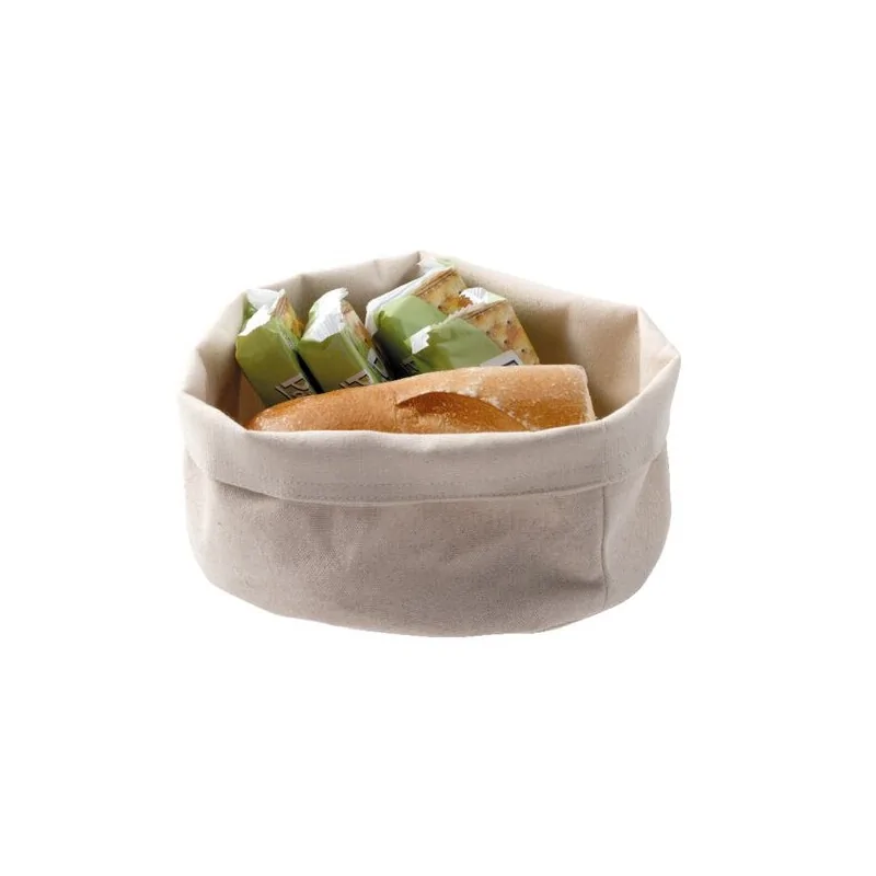 Canvas Bag Round - D: 6 3/4" H: 3 1/8"
