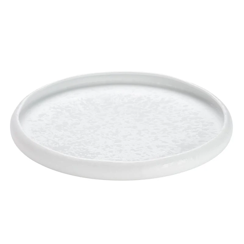 Handcrafted Fine Porcelain Gourmet Low Bowl With Internal Rim 25 cm - Height 1.7 cm - Set of 6