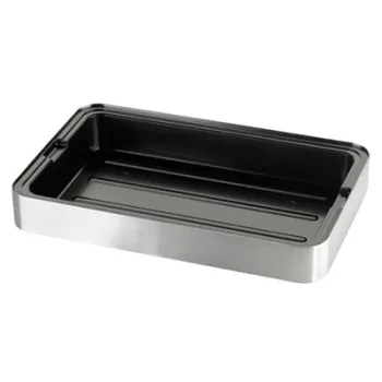 Degrenne Evento Mirror Stainless Steel Refrigerated Set + Plastic Tray Gn 1/1 - 56.5 x 36 x 9.5 cm - 22''1/4 x 14'' 3/16 x 3'' 3