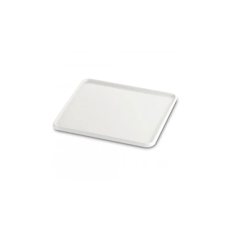 Degrenne Evento White Enamelled Porcelain Tray Gn 1/2 - 26.4 x 32.5cm - 10'' 3/8 x 12'' 13/16