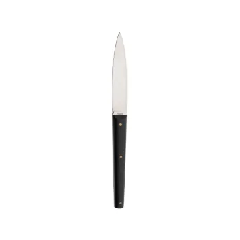 Degrenne Mirage Les Essences Stainless Steel Steak Knife Ebony Handle 230 mm - 9 ''1/16 - Pack of 6