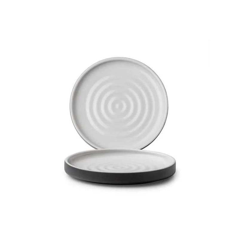 Chef & Sommelier Geode Charcoal Plate (D:6.0'') - Set of 12 Chef & Sommelier Geode Charcoal Plate (D:6.0'') - Set of 12