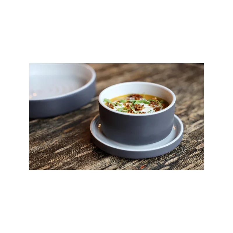 Chef & Sommelier Geode Charcoal Plate (D:6.0'') - Set of 12 Chef & Sommelier Geode Charcoal Plate (D:6.0'') - Set of 12