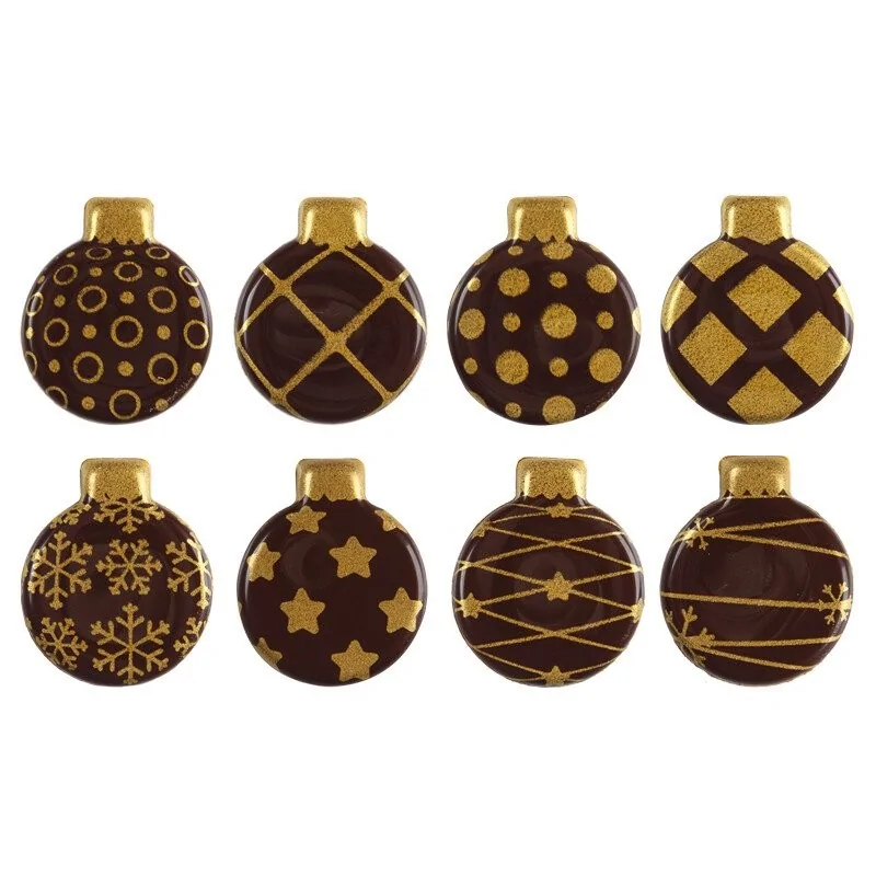 Belgian Chocolate Decoration - Christmas Ornaments - Dark - 300 pcs Belgian Chocolate Decoration - Christmas Ornaments - Dark - 300 pcs