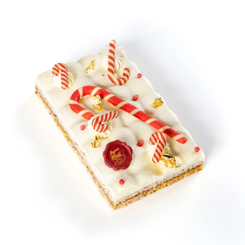 Belgian Chocolate Decoration - Large Candy Cane - White - 120 pcs
