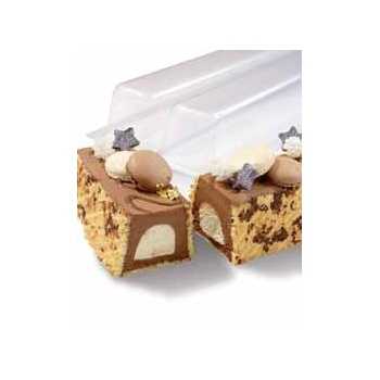 Matfer Bourgeat PVC Thermoformed Log Cake Mold 22 1/2" - Semi Circular Shape - Box of 10