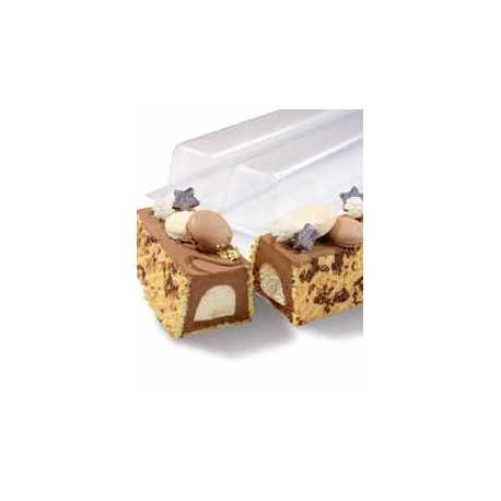 Matfer Bourgeat PVC Thermoformed Log Cake Mold 22 1/2" - Semi Circular Shape - Box of 10 Matfer Bourgeat PVC Thermoformed Log Cake Mold 22 1/2" - Semi Circular Shape - Box of 10