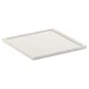 Elegant White Insert/Platter - Solid Surface Material - 15.8 x 15.8 x 1 cm