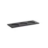 Elegant 2/8 GN Tray - Matt Black Melamine - 32.5 x 13.2 x 1.8 cm - Pack of 2