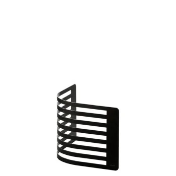 Elegant Galvanized Steel Buffet Stand - Curve Design - Matt Black Finish - 27 x 27 x 22.5 cm - Set of Two