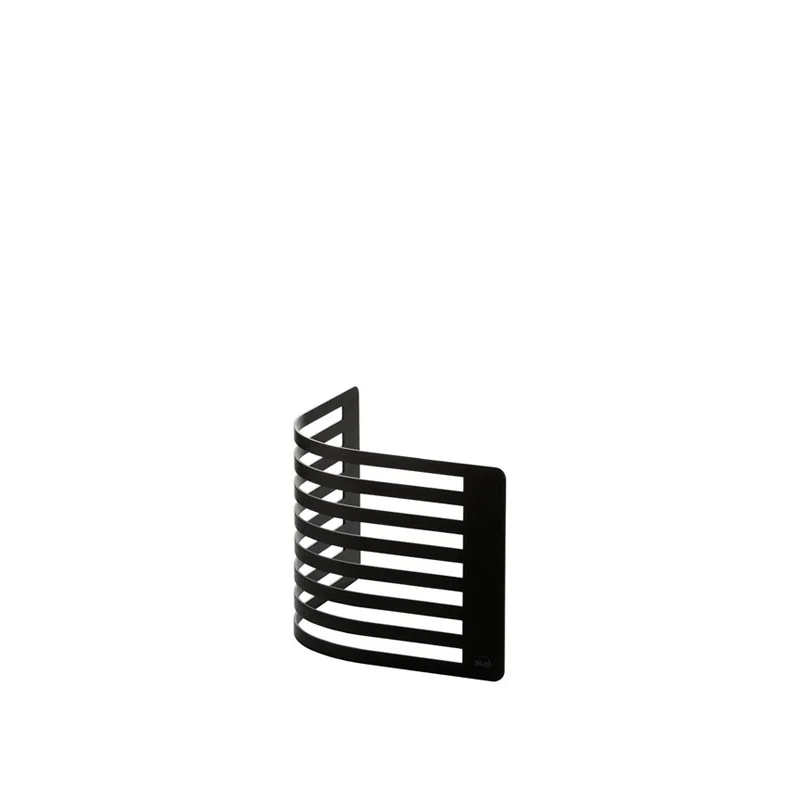 Elegant Galvanized Steel Buffet Stand - Curve Design - Matt Black Finish - 27 x 27 x 22.5 cm - Set of Two