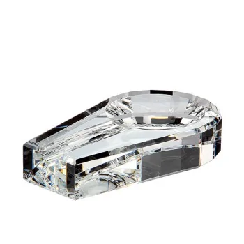 Elegant Cigar Ash Tray - Optical Glass - Clear - 15 x 9 x 3 cm